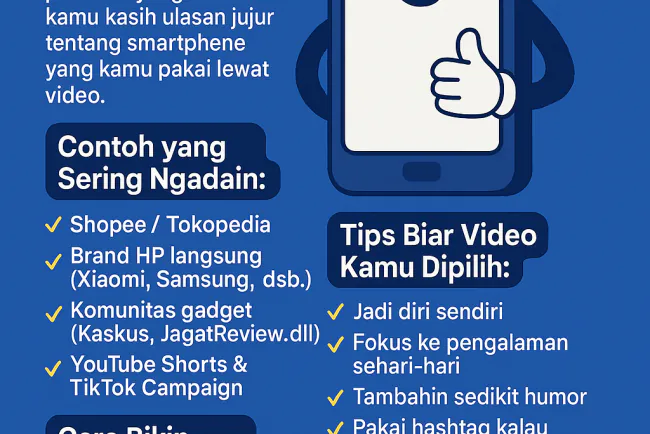 Cara Dapetin Uang Dari HP Kamu! Kirim Video, Dapat Hadiah