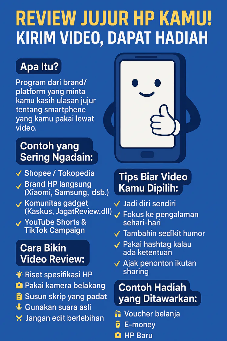 Cara Dapetin Uang Dari HP Kamu! Kirim Video, Dapat Hadiah