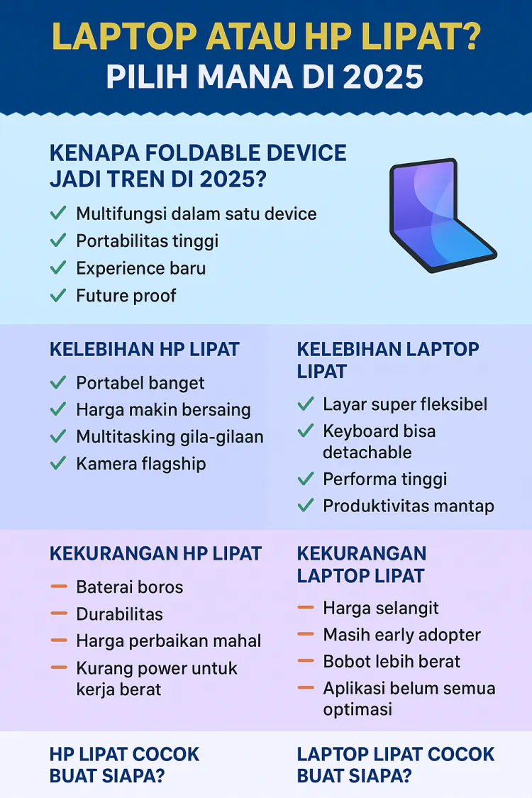 Laptop atau HP Lipat? Pilih Mana di 2025 ini