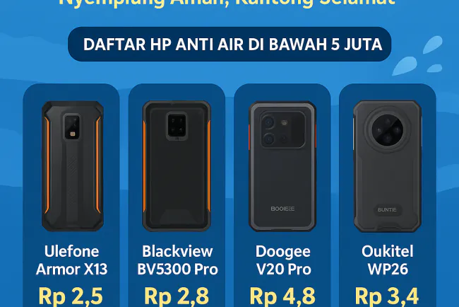 HP Anti Air Termurah 2025 – Nyemplung Aman, Kantong Selamat
