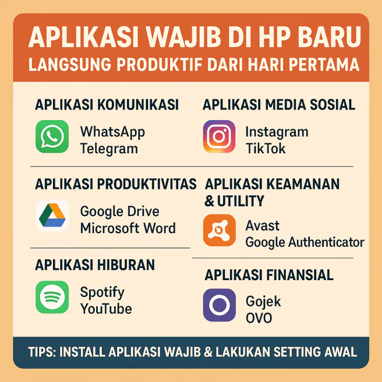 Aplikasi Wajib di HP Baru – Langsung Produktif dari Hari Pertama Pemakaian