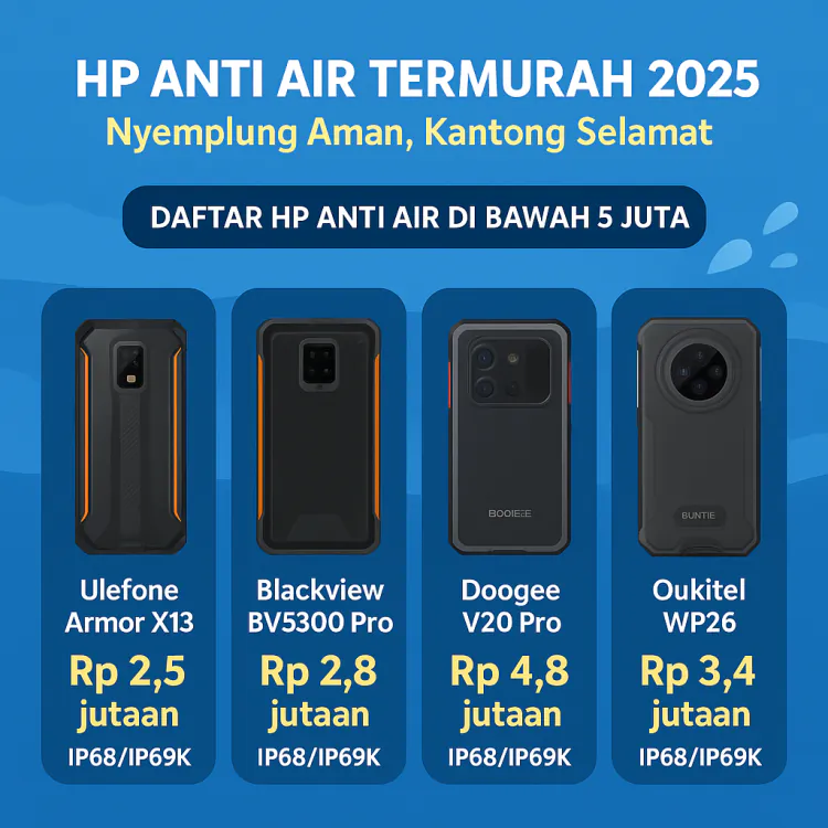 HP Anti Air Termurah 2025 – Nyemplung Aman, Kantong Selamat