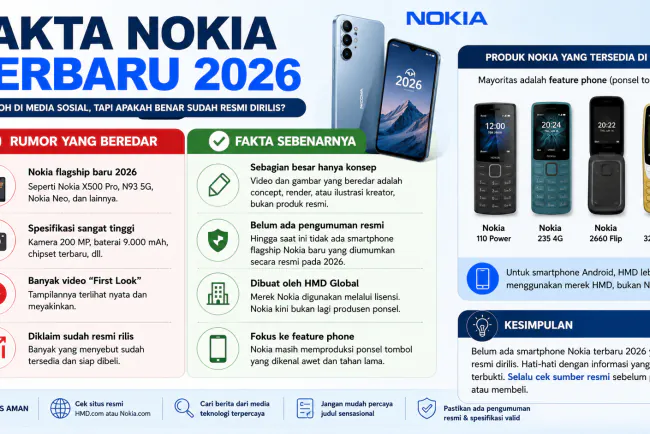 Heboh Nokia Terbaru 2026, Benarkah Sudah Resmi Dirilis? Ini Fakta Sebenarnya